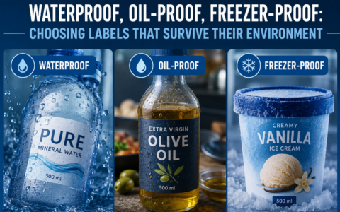 Knowing the difference between waterproof, oil-proof, freezer-proof label