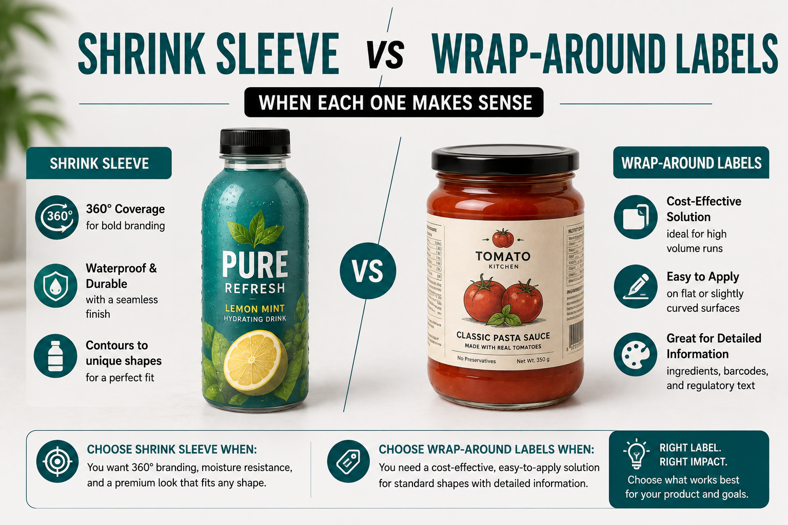 Shrink Sleeve vs Wrap-Around Labels When Each One Makes Sense